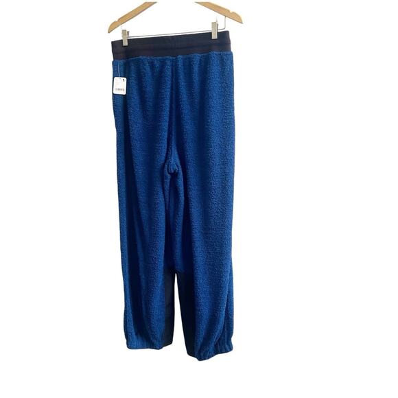Free People Movement Cuddle Up Fleece Pants Fuzzy Prep School Blue Size Large - Picture 3 of 12